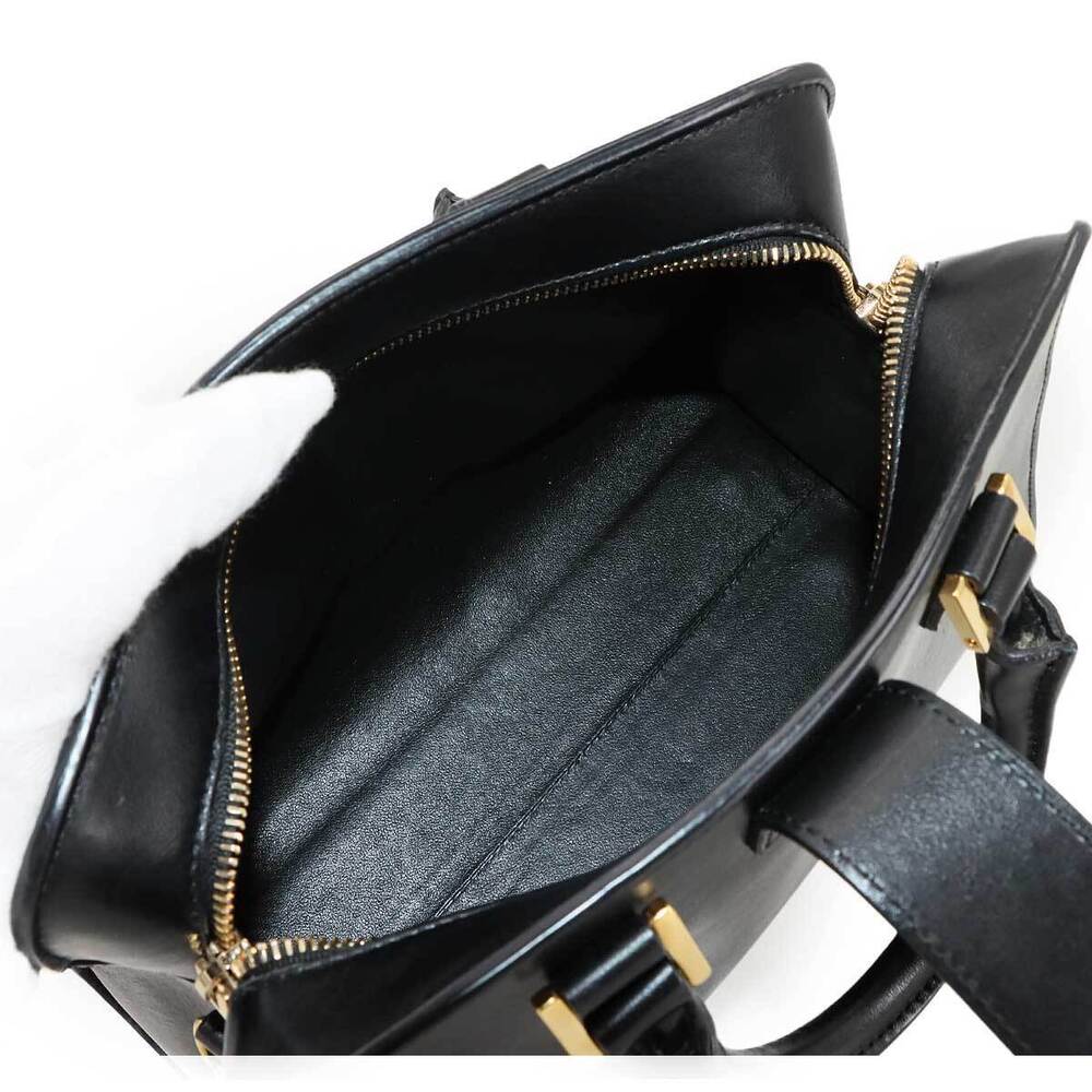 Saint Laurent Cabas Hand Shoulder Bag Black Leather - Picture 6 of 9